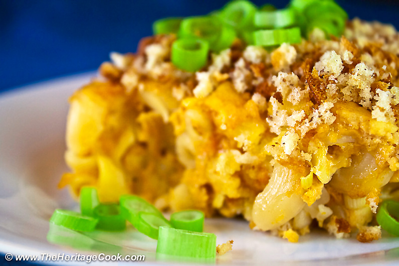 Spicy Mac and Cheese Family Casserole; 2014 Jane Bonacci, The Heritage Cook