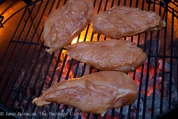 Grilled Sriracha Chicken Gluten-Free Recipe; 2014 Jane Bonacci, The Heritage Cook