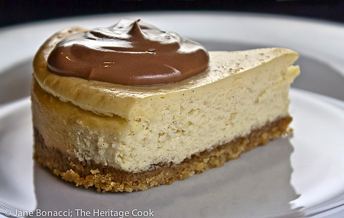 Vanilla Bean Cheesecake with Walnut Crust; 2014 Jane Bonacci, The Heritage Cook