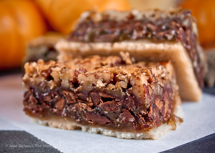 Pecan Pie Bar Cookies with Chocolate Chips, Desserts, Treats, Sweets, Thanksgiving, Christmas, Potlucks, 