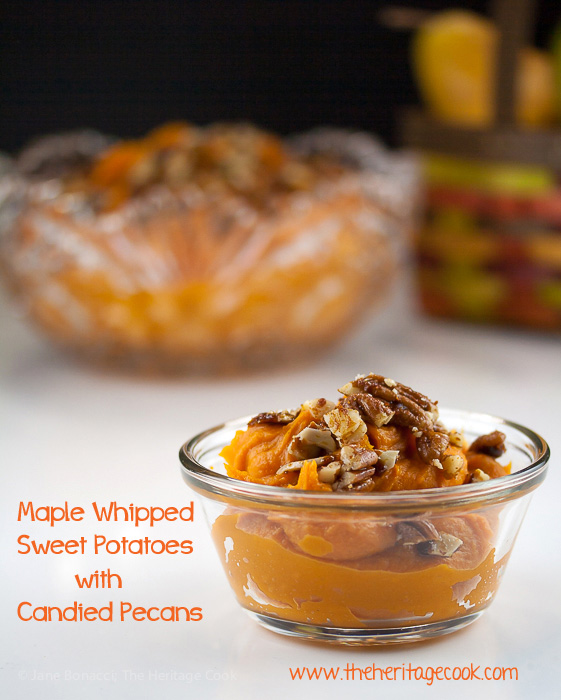 For the perfect Thanksgiving side dish, try these seductive Maple Whipped Sweet Potatoes with Candied Pecans
