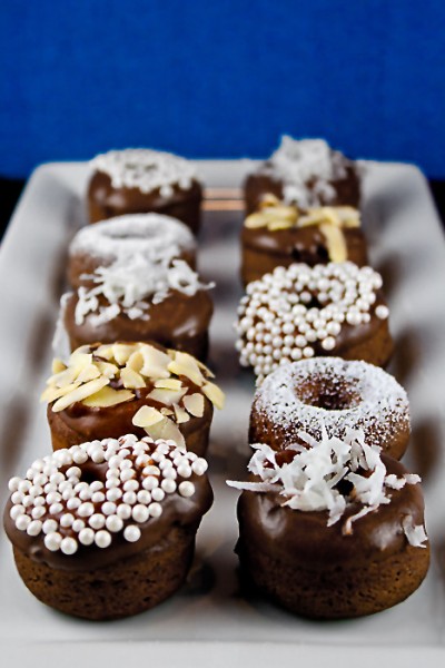 Top Chocolate Monday Recipes of 2014 on The Heritage Cook; Gluten Free Baked Chocolate Doughnuts