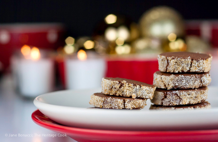 Santa will love these Sugar Crusted Chocolate Sable Shortbread Cookies