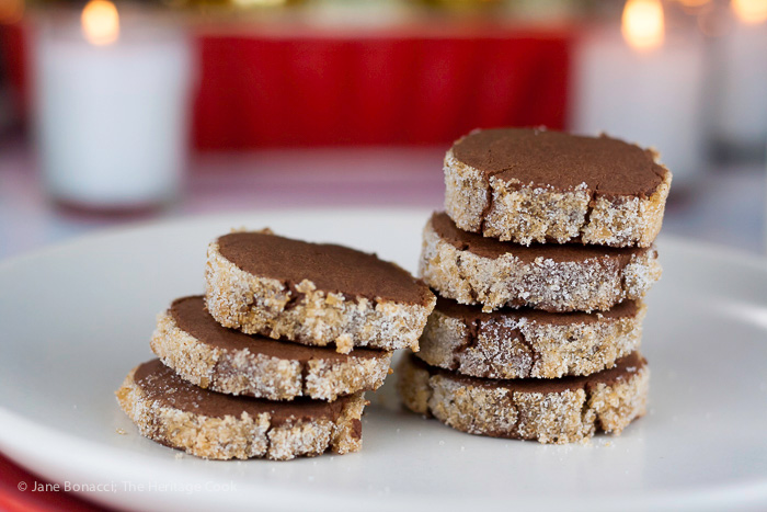 Give Santa a wonderful treat with these decadent Sugar Crusted Chocolate Sable Shortbread Cookies