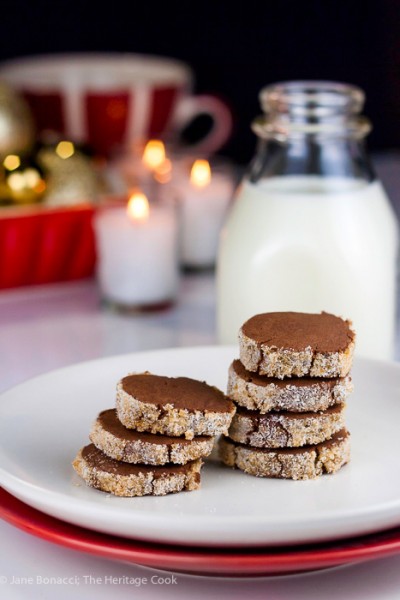 Santa's Cookies! Sugar Crusted Chocolate Sable Shortbreads
