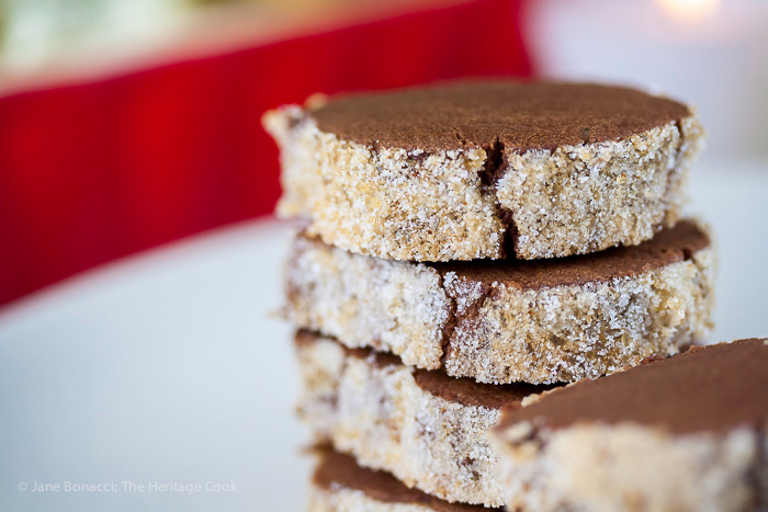 Santa will love these Sugar Crusted Chocolate Sable Shortbread Cookies