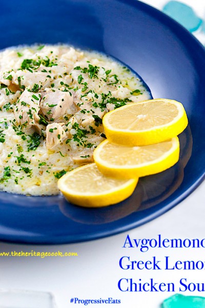 Greek Avgolemono Chicken-Lemon Soup; 2014 Jane Bonacci, The Heritage Cook