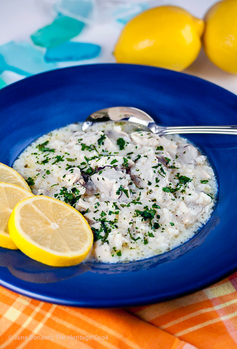 Avgolemono is Greece's favorite chicken soup flavored with lemon juice and thickened with eggs. 