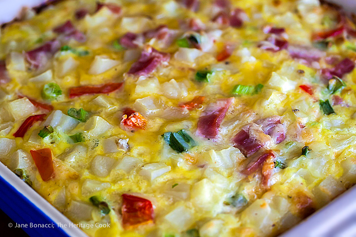 The Ham and Hash Brown Casserole hot from the oven! 