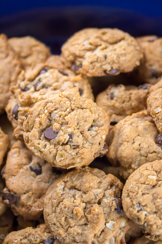 Peanut Butter-Oatmeal-Chocolate Chip Cookies - Top Chocolate Monday Recipes of 2014 on The Heritage Cook