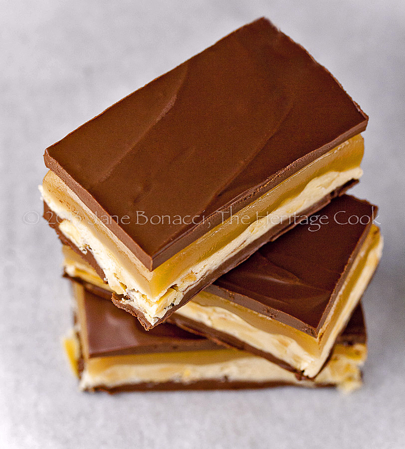 Homemade Snickers Bars - Top Chocolate Monday Recipes of 2014 on The Heritage Cook