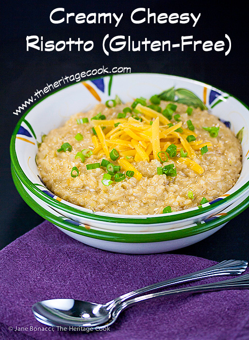 Combination of creamy risotto with a rich cheesy sauce makes for one terrific dinner!