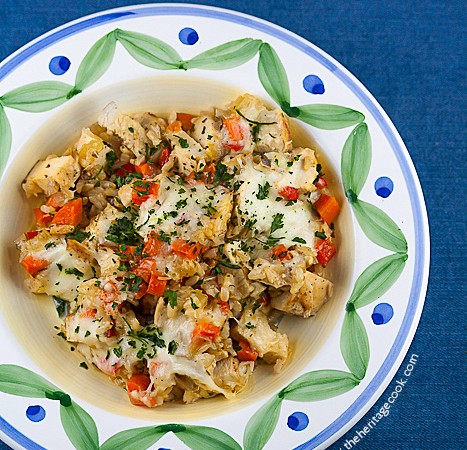 All the flavor and creaminess of regular risotto with none of the hassle! Gluten Free Oven Baked Chicken Risotto; 2015 Jane Bonacci, The Heritage Cook