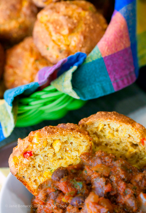 These gluten-free corn muffins were the perfect accompaniment to our bowls of chiili