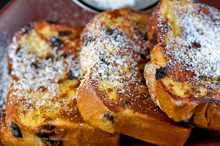 Chocolate Chip Brioche French Toast; 2015 Jane Bonacci, The Heritage Cook