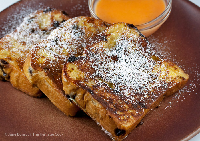 Chocolate Chip Brioche French Toast; 2015 Jane Bonacci, The Heritage Cook