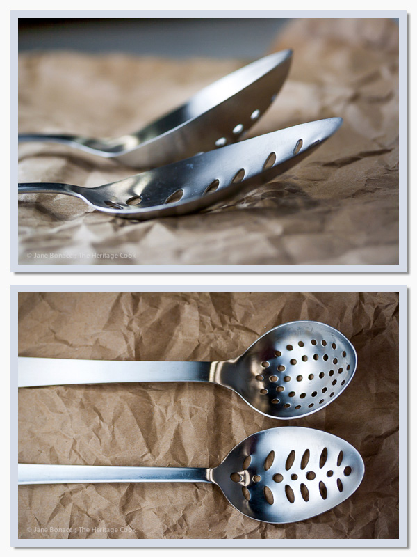 Comparing Michael Ruhlman's Egg Spoon with a regular slotted spoon