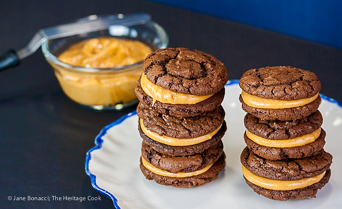 Chocolate-Peanut Butter Sandwich Cookies; 2015 Jane Bonacci, The Heritage Cook