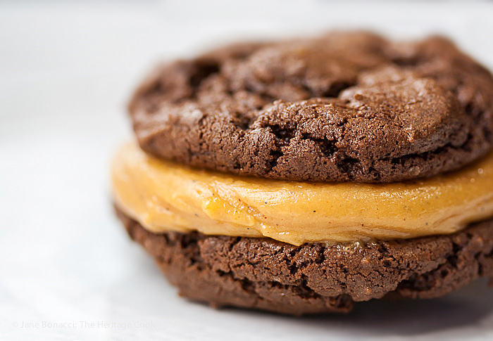 Chocolate-Peanut Butter Sandwich Cookies; 2015 Jane Bonacci, The Heritage Cook