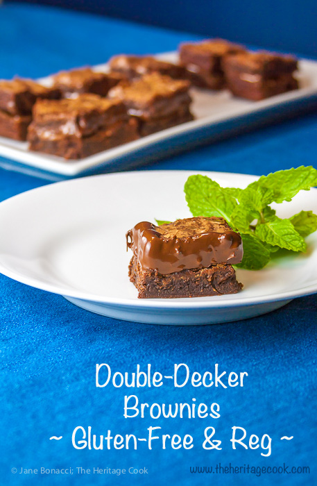 Double Decker Brownies; 2015 Jane Bonacci, The Heritage Cook