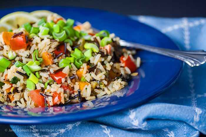 White & Wild Rice Pilaf; 2015 Jane Bonacci, The Heritage Cook 