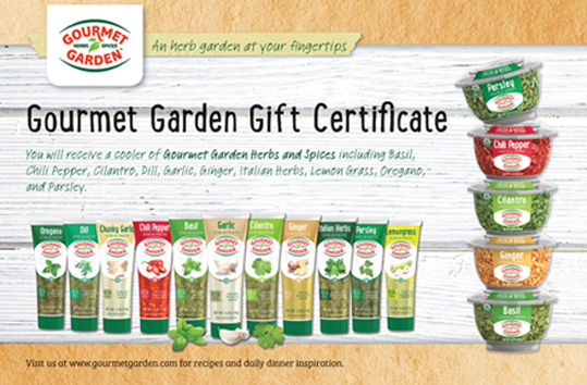 Gourmet Garden Gift certificate