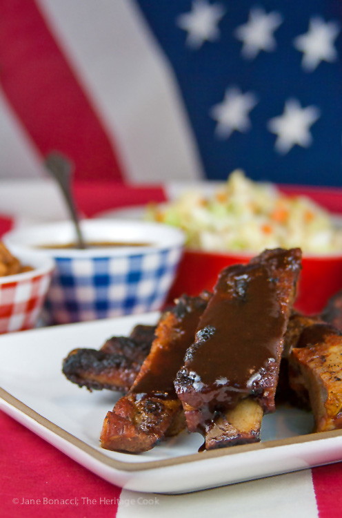 Blue Ribbon BBQ Ribs; 2015 Jane Bonacci, The Heritage Cook