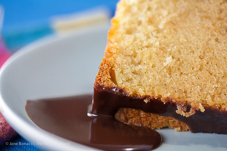 Bourbon Vanilla Bundt Cake with Chocolate Glaze; 2015 Jane Bonacci, The Heritage Cook. 