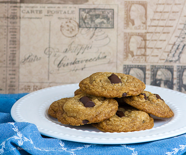 Toffee Caramel Chocolate Chunk Cookies; 2015 Jane Bonacci, The Heritage Cook
