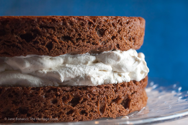 Chocolate Layer Cake with Whipped Cream Filling; © 2015 Jane Bonacci, The Heritage Cook