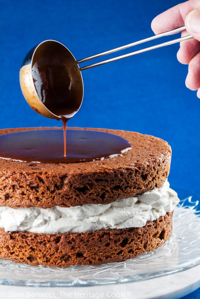 Chocolate and Whipped Cream Layer Cake (GlutenFree) • The Heritage Cook