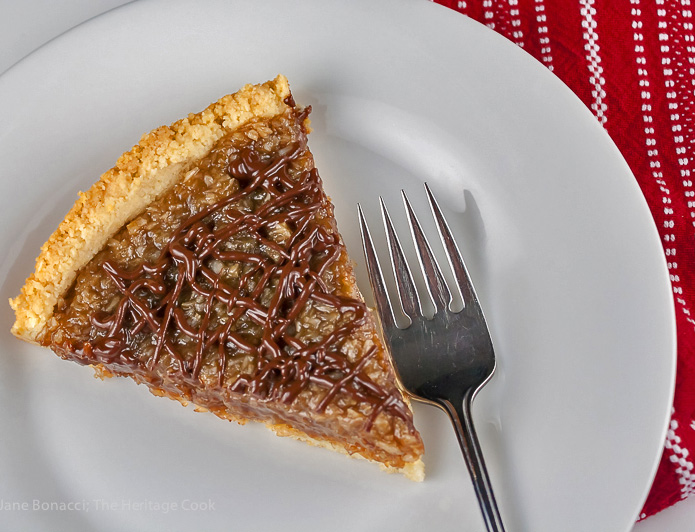 Coconut Caramel Tart that tastes like a Samoa Cookie; © 2015 Jane Bonacci, The Heritage Cook