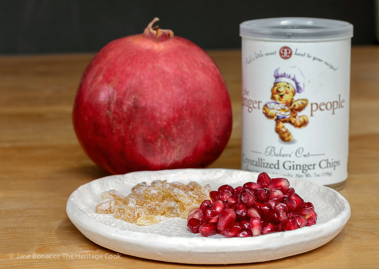 Ginger and Pomegranate Duo-Tone Chocolate Bark; 2015 Jane Bonacci, The Heritage Cook