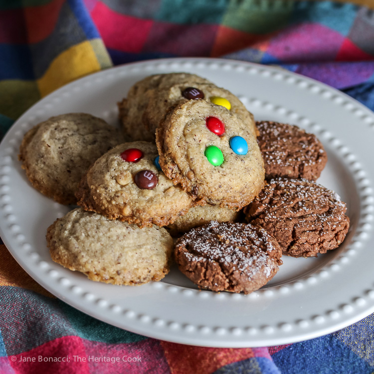 Hazelnut-White Chocolate Chip Butter Cookies; © 2016 Jane Bonacci, The Heritage Cook