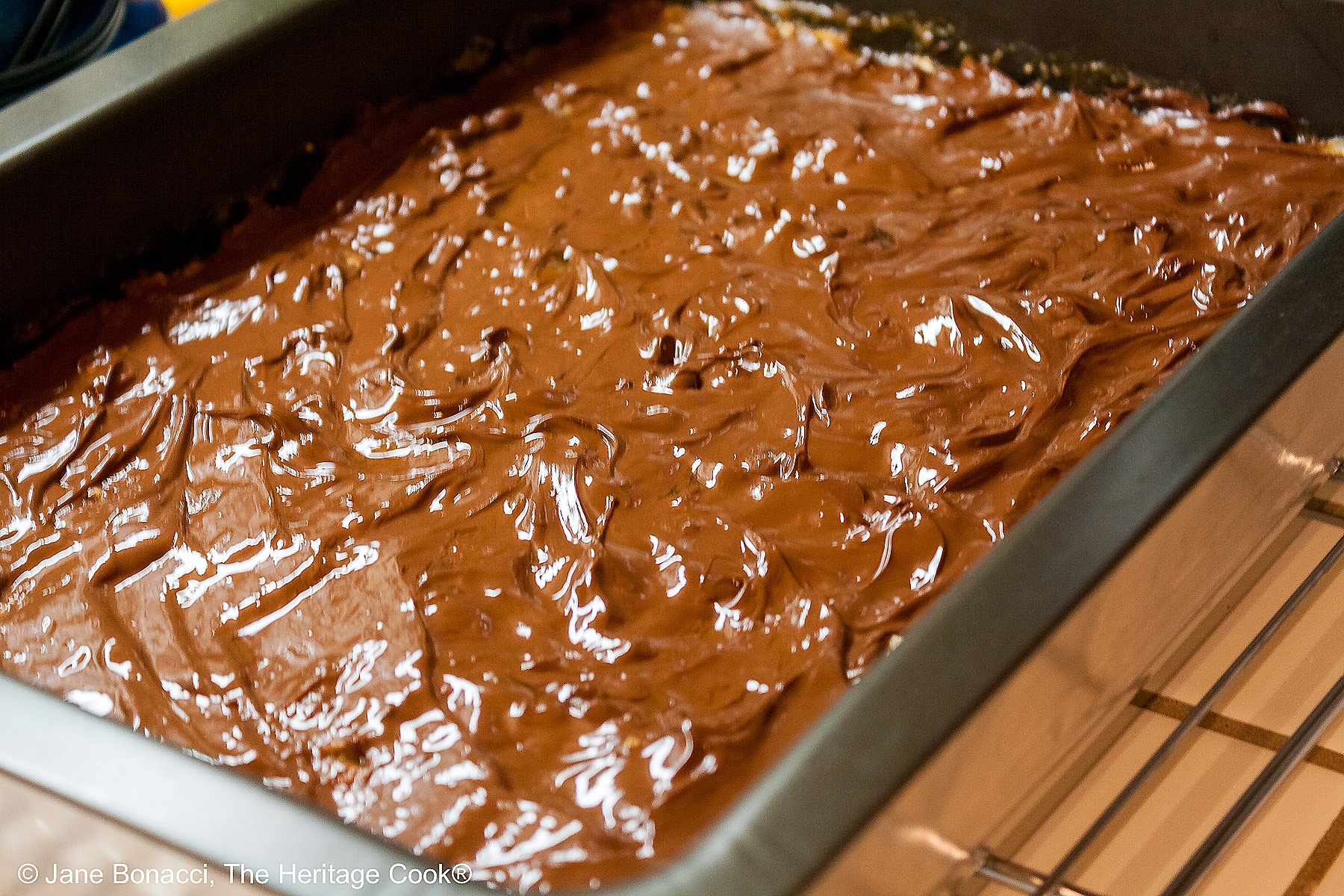 Whole pan of bars before cutting. 