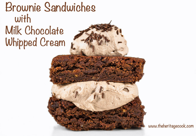 Creamy Brownie Sandwiches; © 2014 Jane Bonacci, The Heritage Cook