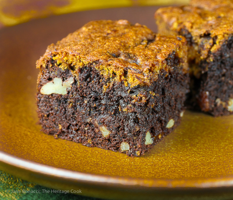 Pumpkin Swirl Brownies #SecretRecipeClub; © 2016 Jane Bonacci, The Heritage Cook 