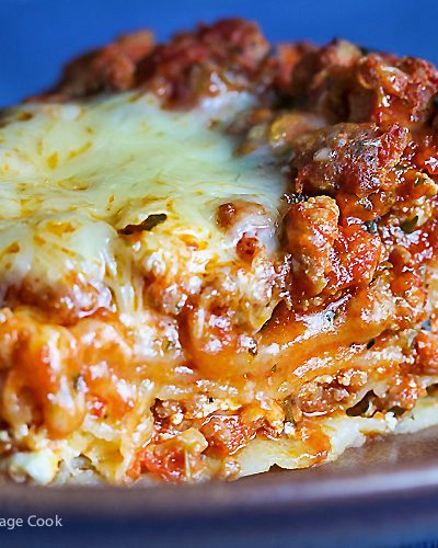 Classic Meat Lasagna © 2017 Jane Bonacci, The Heritage Cook. All rights reserved.