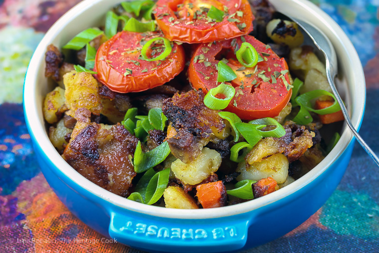 Duck Confit Potato Hash (Gluten Free) © 2017 Jane Bonacci, The Heritage Cook