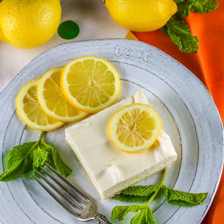 The Most Refreshing Frozen Lemon Bars © 2017 Jane Bonacci, The Heritage Cook