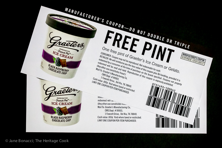 FREE Coupons! National Ice Cream Month and Graeter's Giveaway; Jane Bonacci, The Heritage Cook