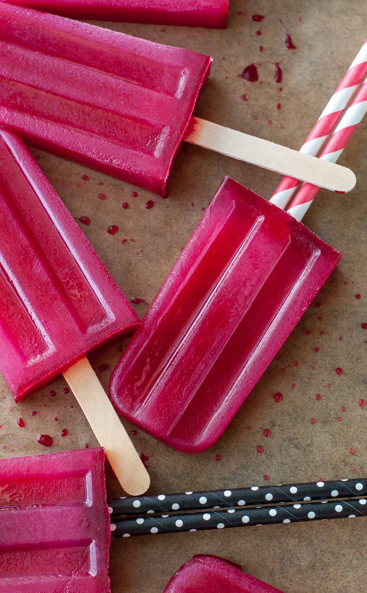 Green Tea Hibiscus Ice Pops - photo courtesy of Jenn Laughlin, Peas and Crayons