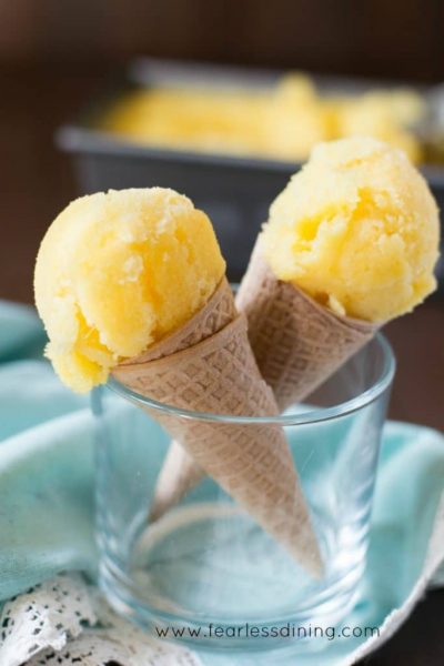 Collection of the Best Ice Cream, Sorbet, and Yogurt Recipes from Jane Bonacci, The Heritage Cook; photo courtesy of Sandi of Fearless Dining