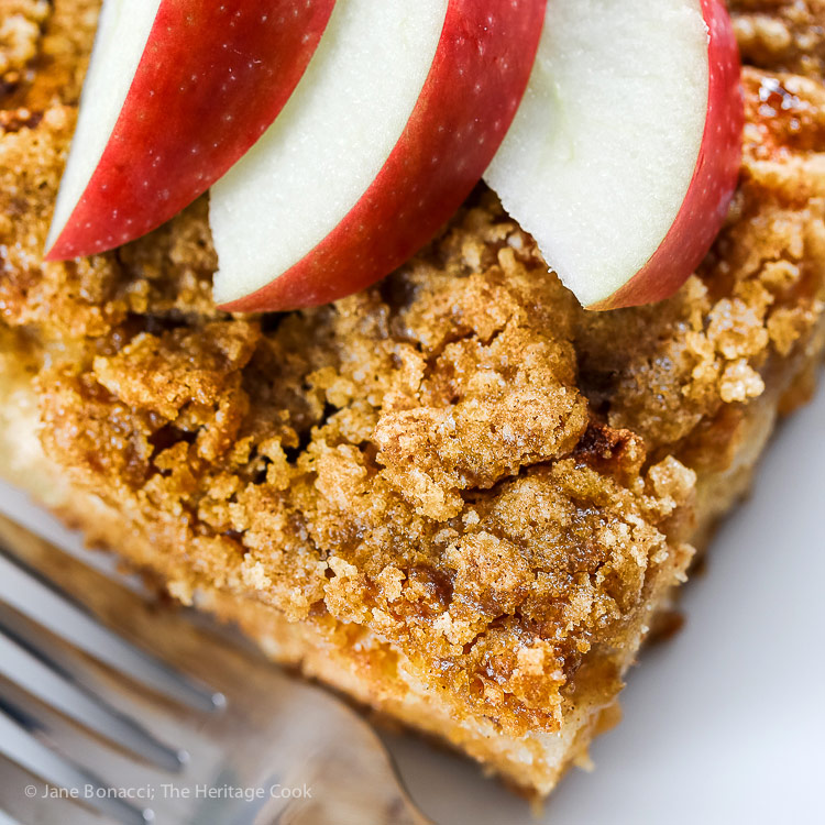 Apple Crumb Coffee Cake © 2017 Jane Bonacci, The Heritage Cook. All rights reserved. 