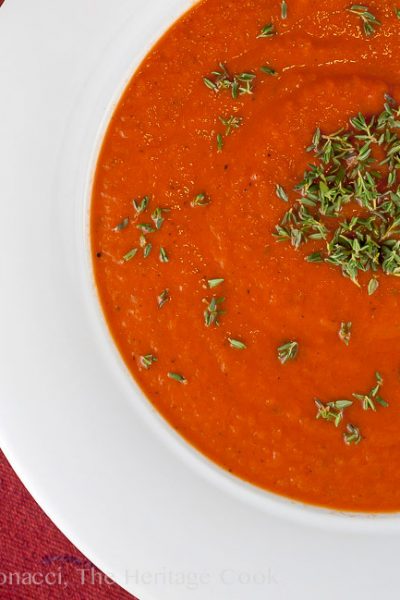 Creamy Italian Tomato Soup for Blustery Days © 2017 Jane Bonacci, The Heritage Cook