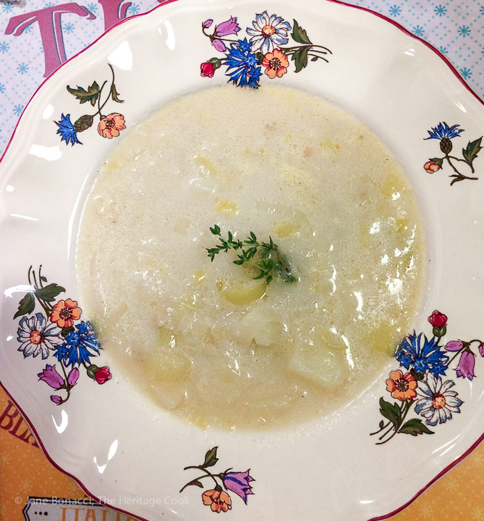 French Potato Leek Soup from my Paris Kitchen 2017 Jane Bonacci, The Heritage Cook