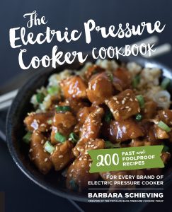 Electric Pressure Cooker Cookbook cover; 2017 Holiday Gift List for Cook from The Heritage Cook; Jane Bonacci, The Heritage Cook 