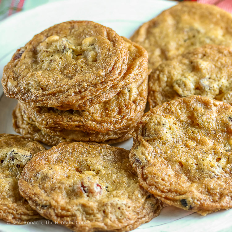 Gluten Free Cranberry White Chocolate Chip Cookies; © 2017 Jane Bonacci, The Heritage Cook