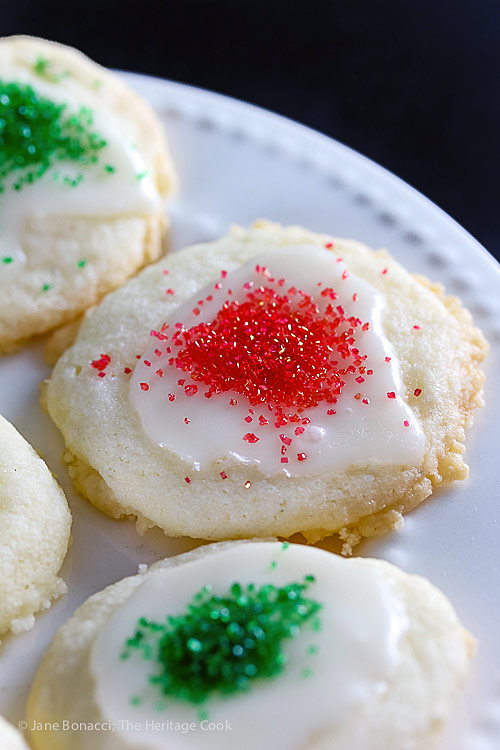 White Chocolate Glazed Shortbread Cookies (Gluten-Free) © 2017 Jane Bonacci, The Heritage Cook