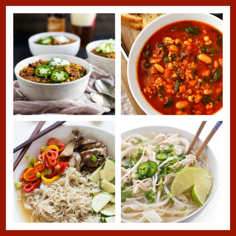 Collage of 4 photos of 30 Warming Comfort Foods for Chilly Winter Days 2017 Jane Bonacci, The Heritage Cook